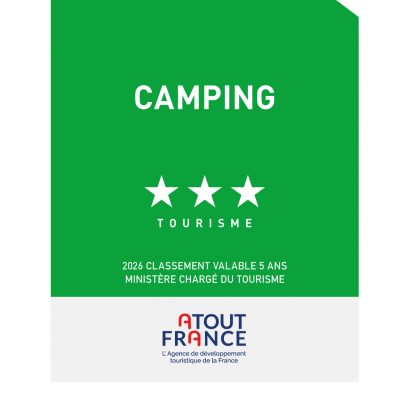 plaque, camping, tourisme, 2026, 3 étoiles