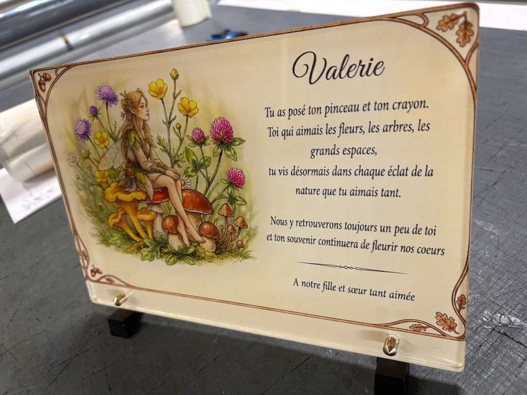 plaque funéraire personnalisée
