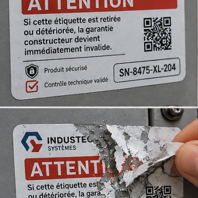 Adhésif ultra-destructible industriel personnalisé