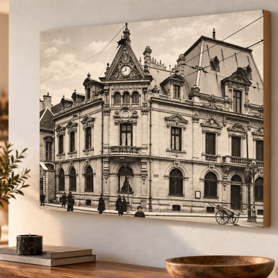 Tableau ville carte postale Dijon Modèle 2