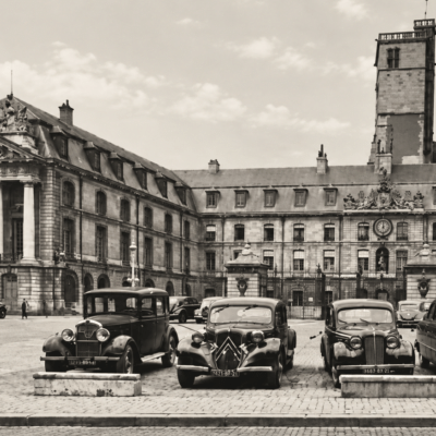 Tableau mural Dijon ancienne ville style vintage