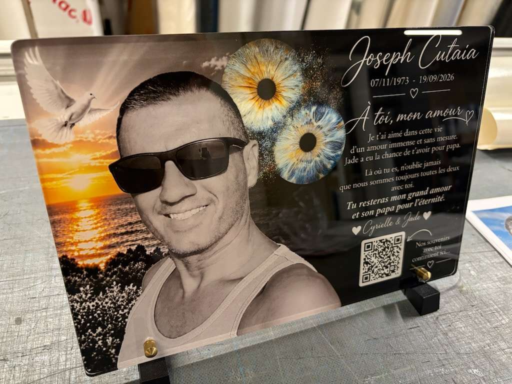 plaque funéraire personnalisée